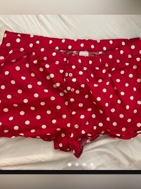 PINK Victoria's Secret Red and White Polka Dot Sleep Shorts